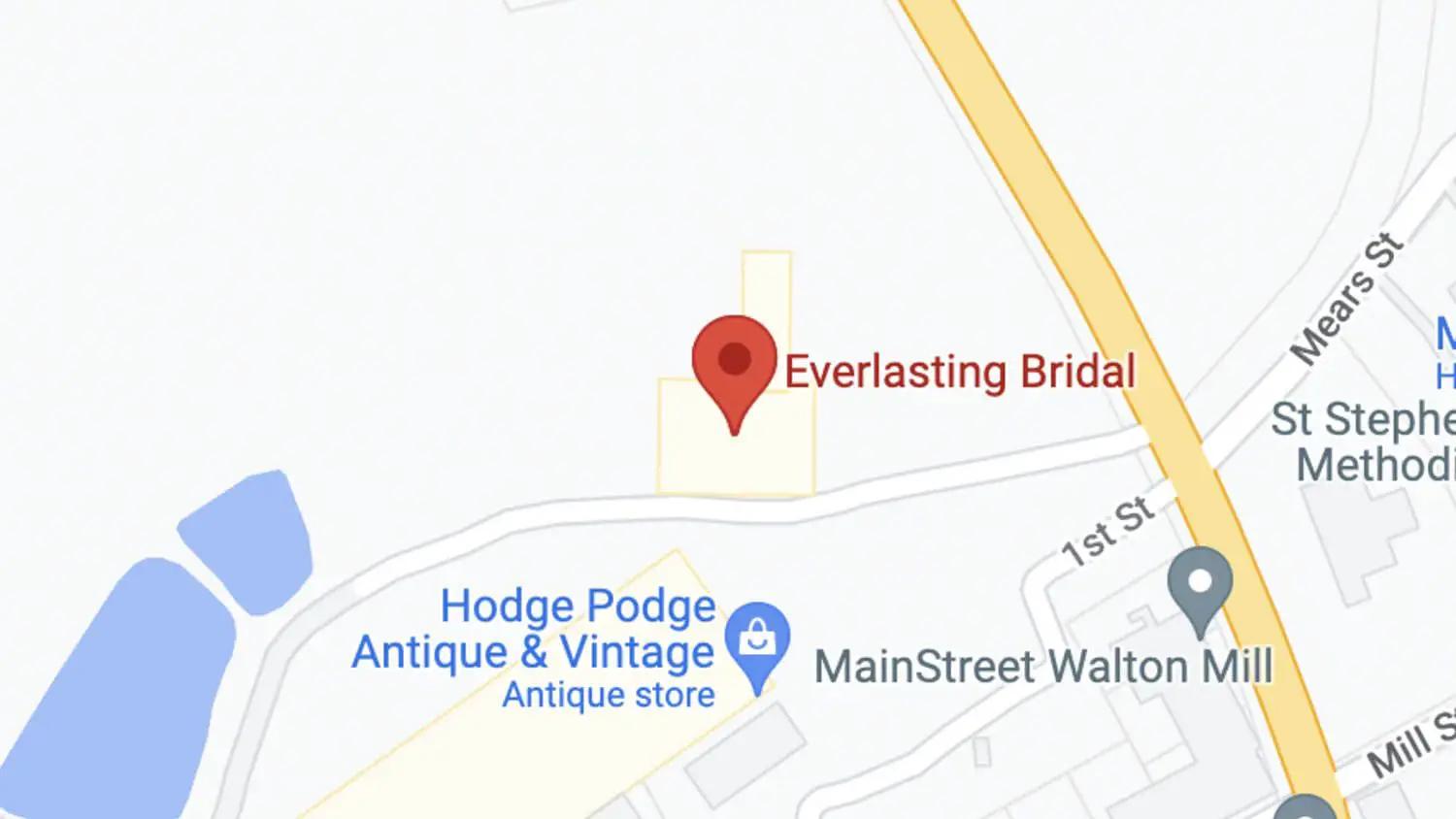Everlasting Bridal location. Mobile image