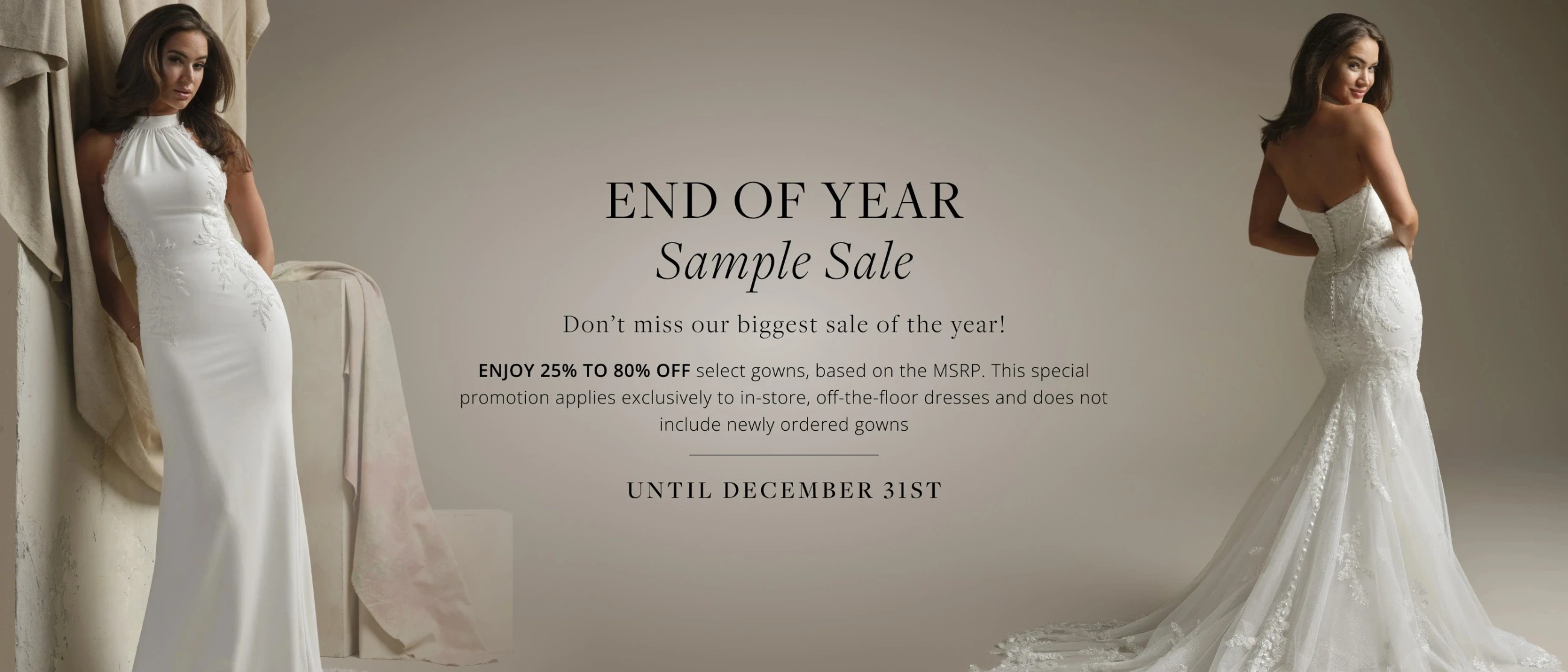 End-of-the-year Sample Sale until December 31st desktop banner